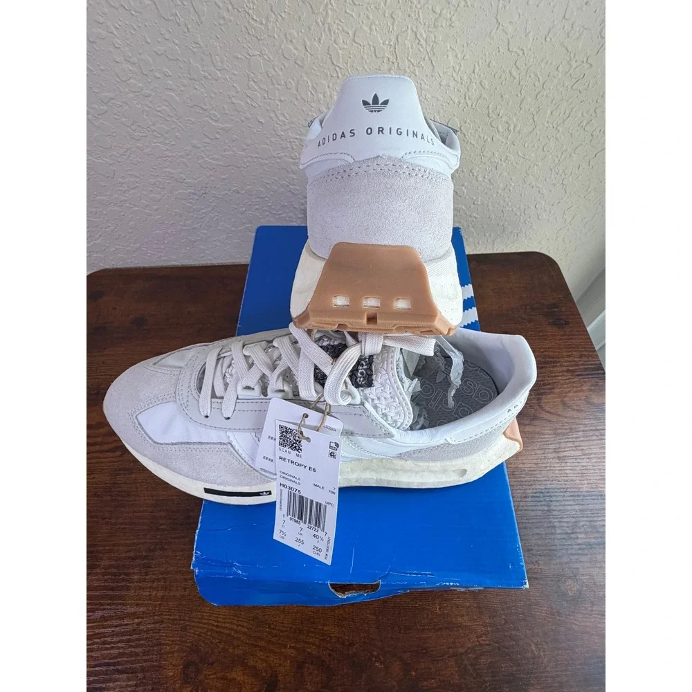 Adidas Retropy E5 Mens Sneakers Crystal White Matte Silver H03075 Size 7.5